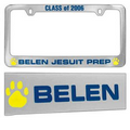 Chrome Plated Solid Brass License Plate Frame (Overseas Production)